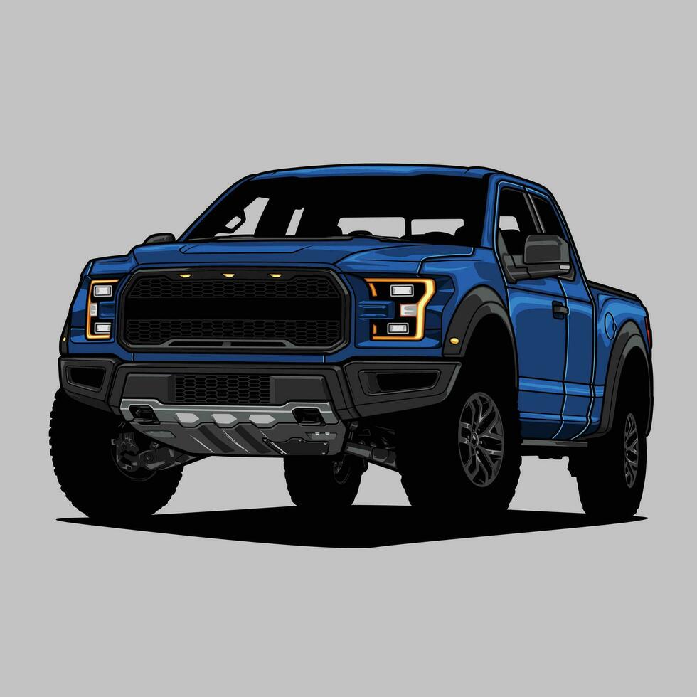 F150 Raptor Perspective view car vector illustration for conceptual design