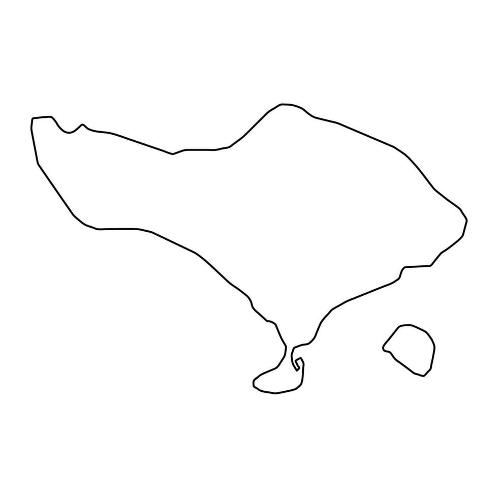 Bali province map, administrative division of Indonesia. Vector illustration.