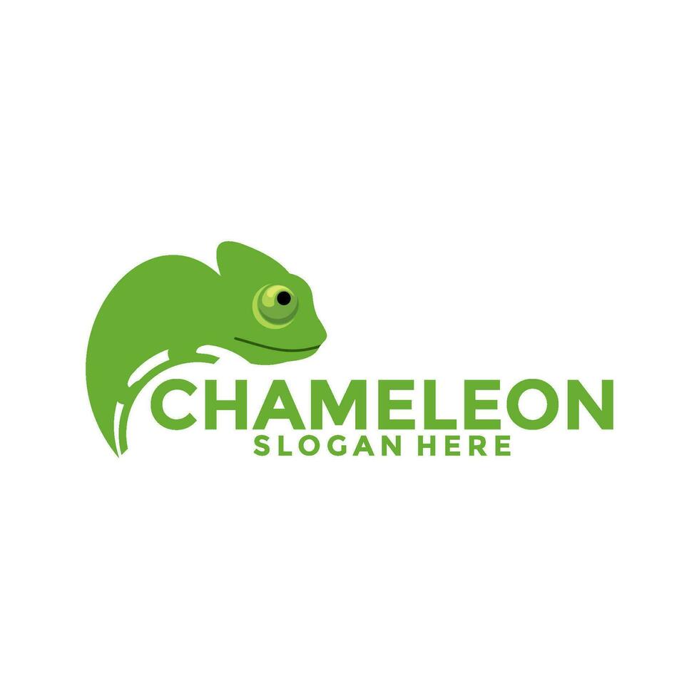 camaleón logo vector diseño modelo