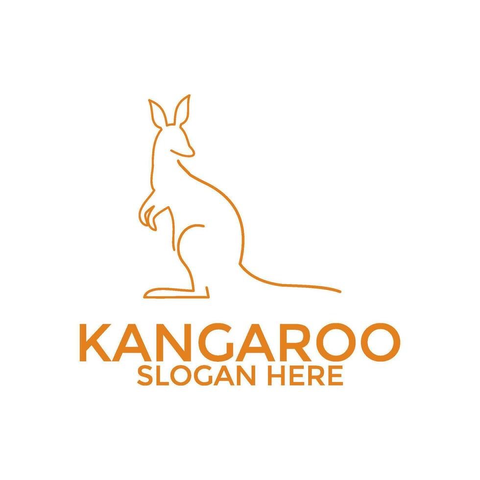 Kangaroo simple modern logo vector, Creative Kangaroo Minimalist logo design template vector