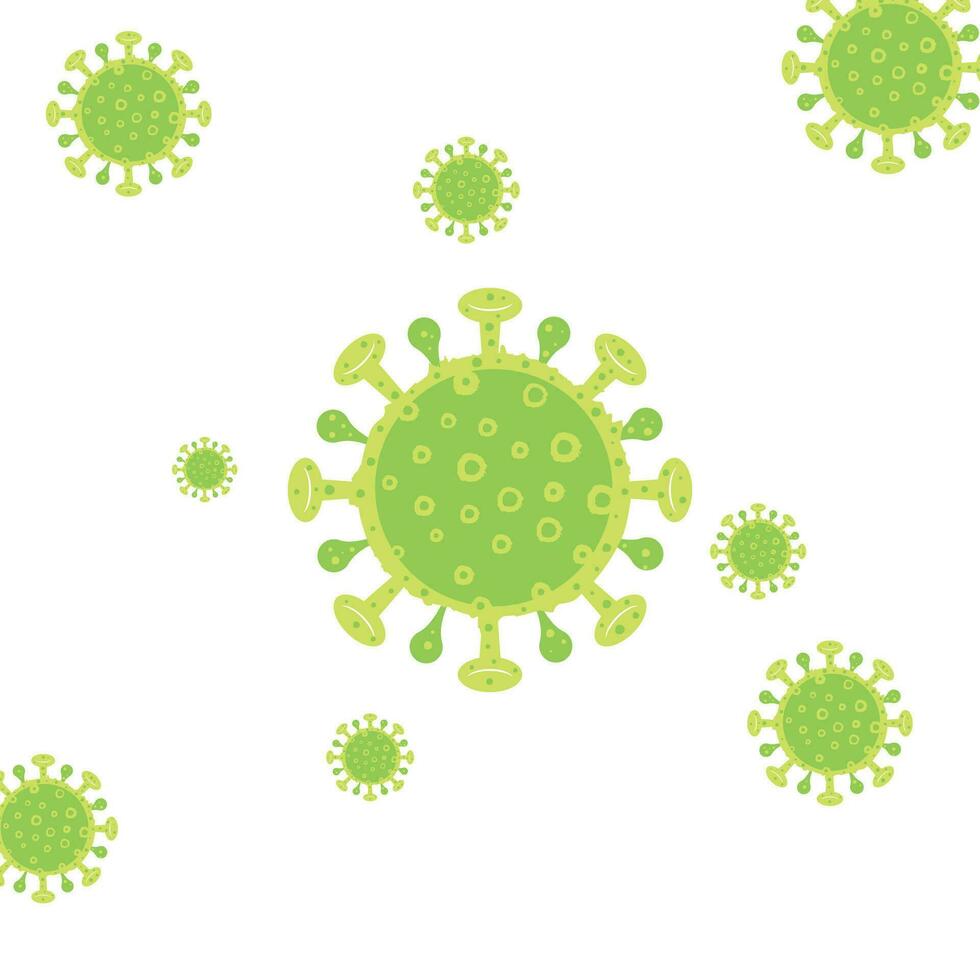 Virus Corona vectors. Corona Virus in Wuhan.coronavirus infection.White Background. Vector Illustration