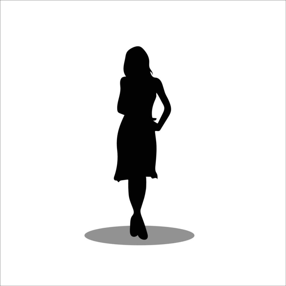 mujer silueta vector