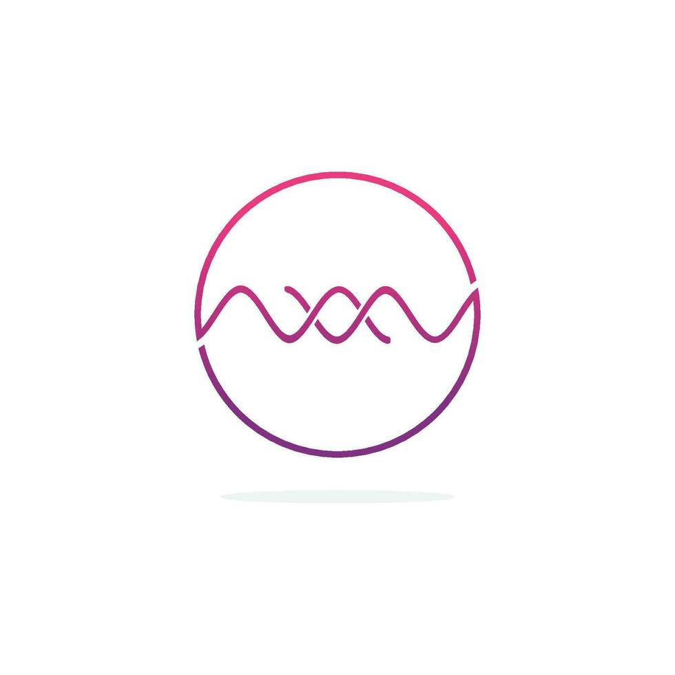 Audio wave logo concept, Multimedia Technology themed, Abstract Shape vector