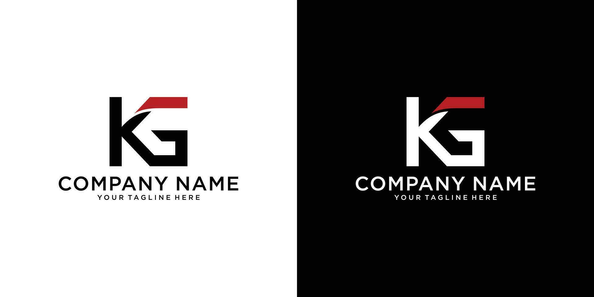 Modern letter KG logo design Vector. Initial linked letter KG logo design with creative, Vector illustration