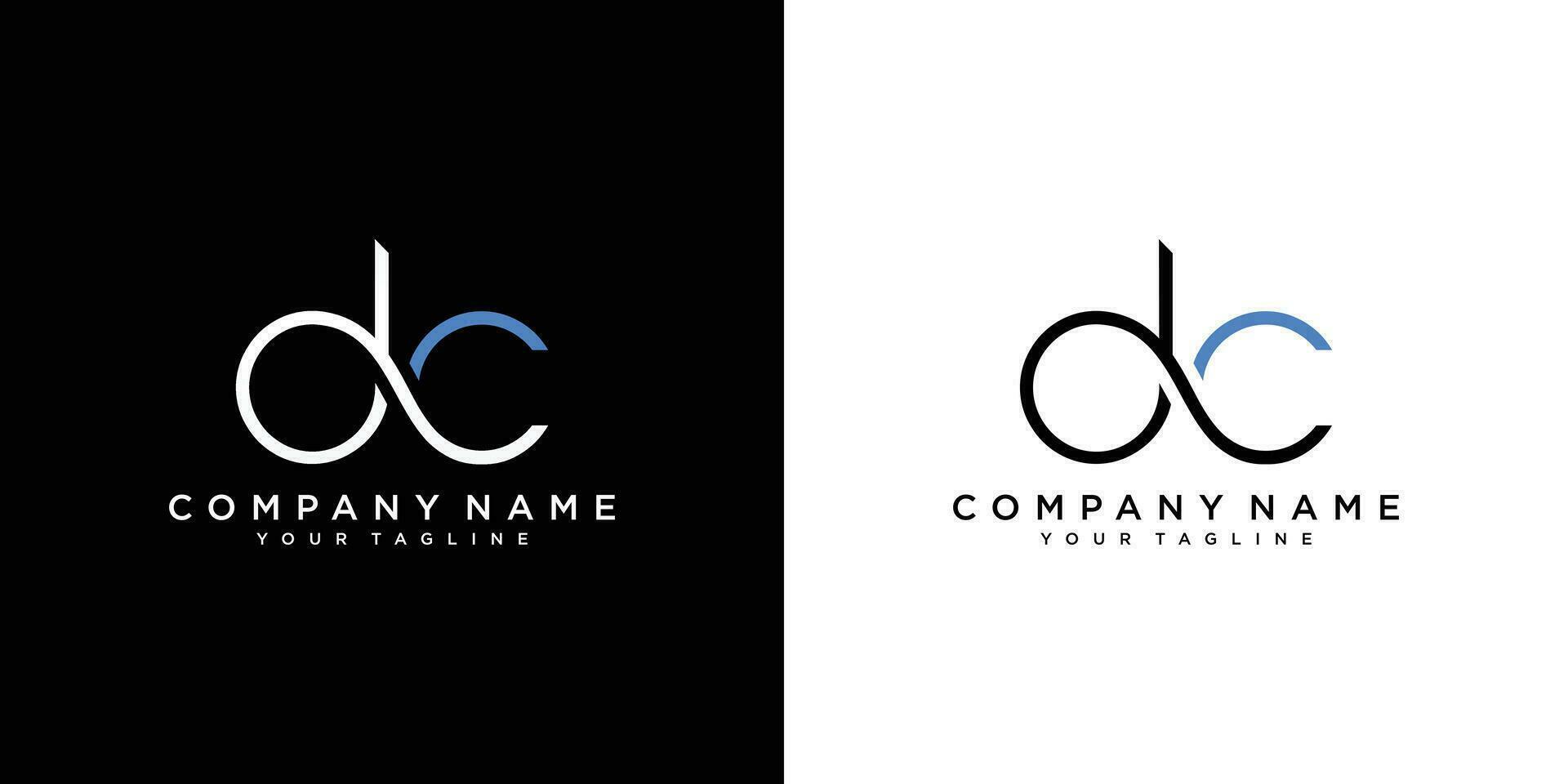 CD or DC Letter Initial Logo Design, Vector Illustration