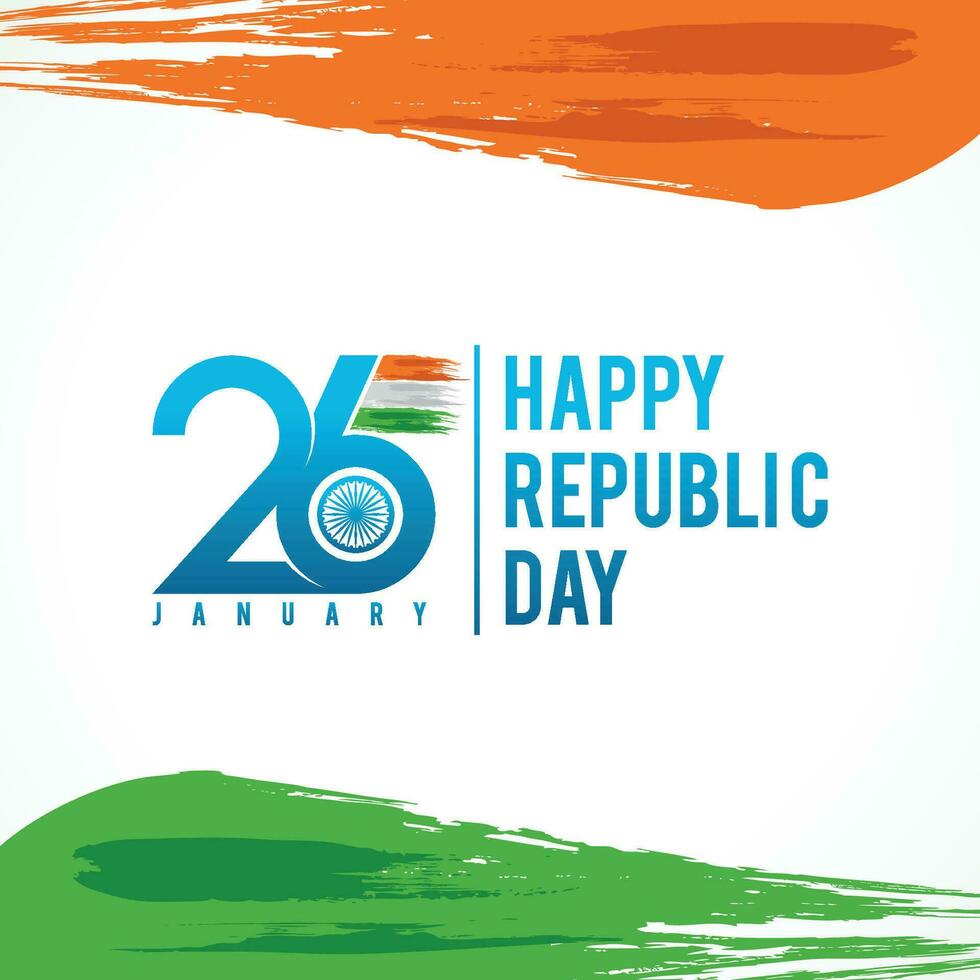 Happy Republic Day background. 26 January logo symbol. vector illustration