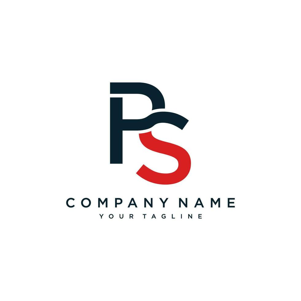 Initial PS,SP Letter Logo Icon Design Template. Graphic Sign and Alphabet P S Letters Symbol with Text. vector