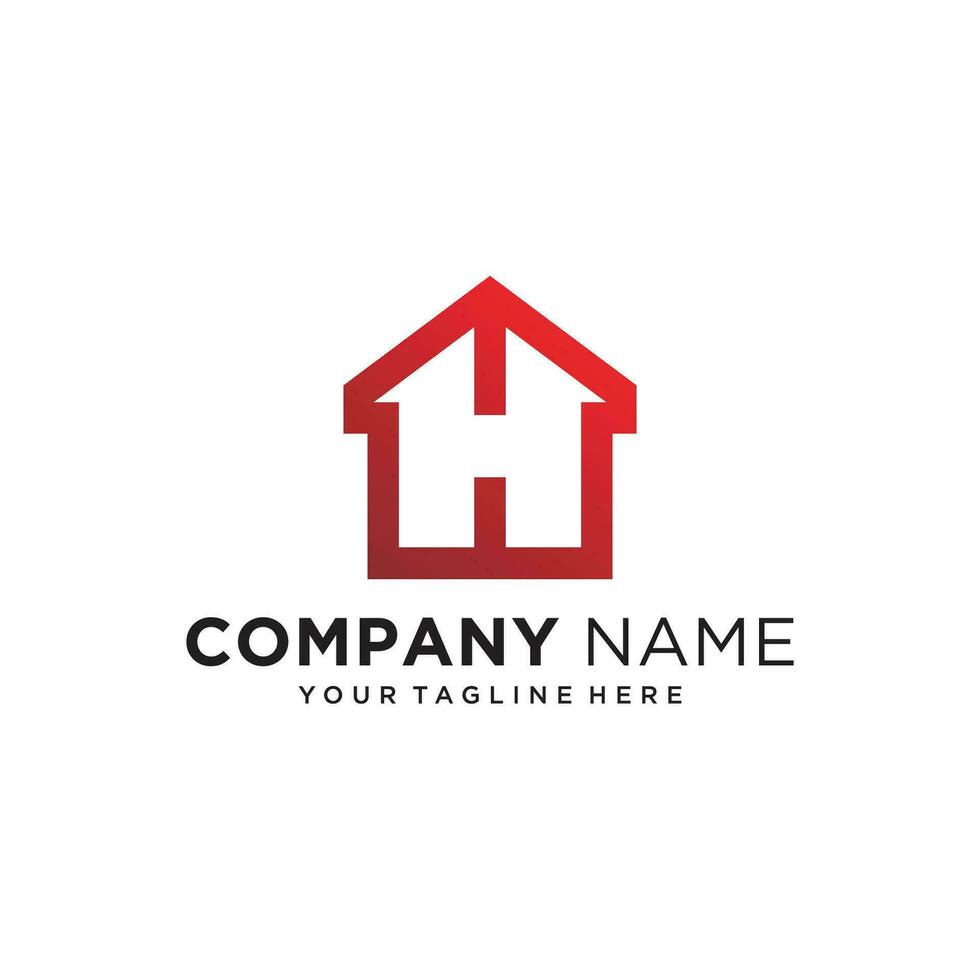 Letter H home logo design,Vector Illustration vector