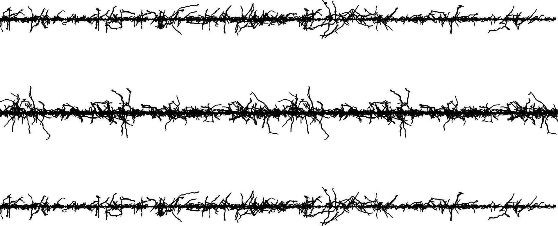 a set of wire fence fence wire grass black and white vector branches, a black and white vector of a line of grass