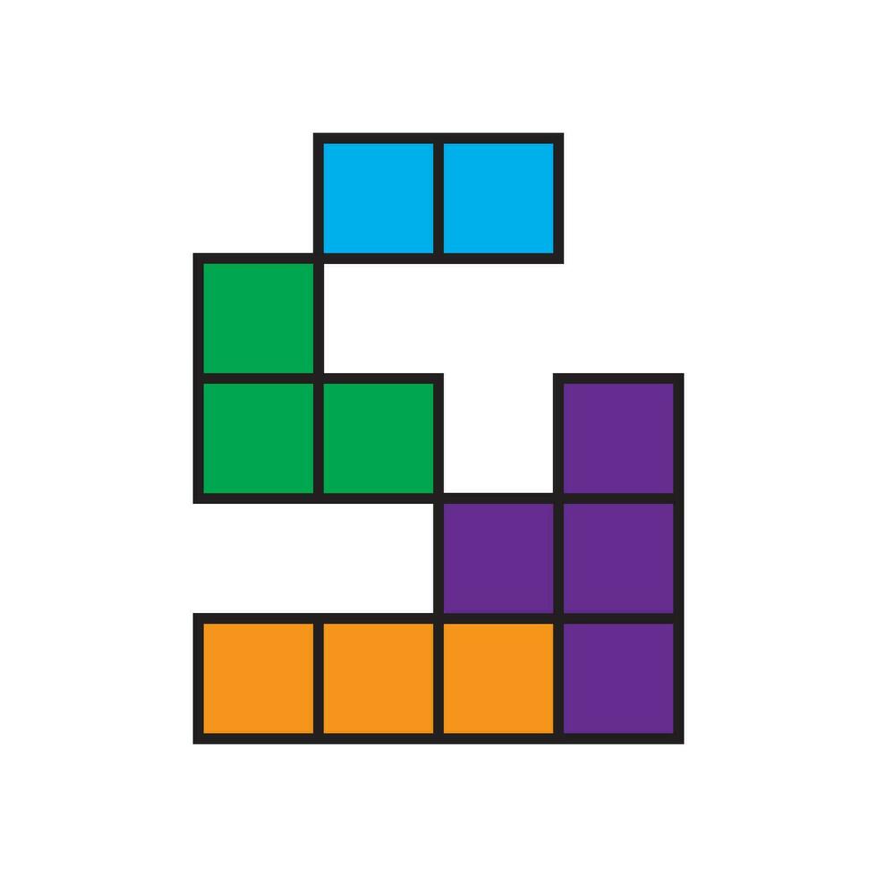 tetris icono vector