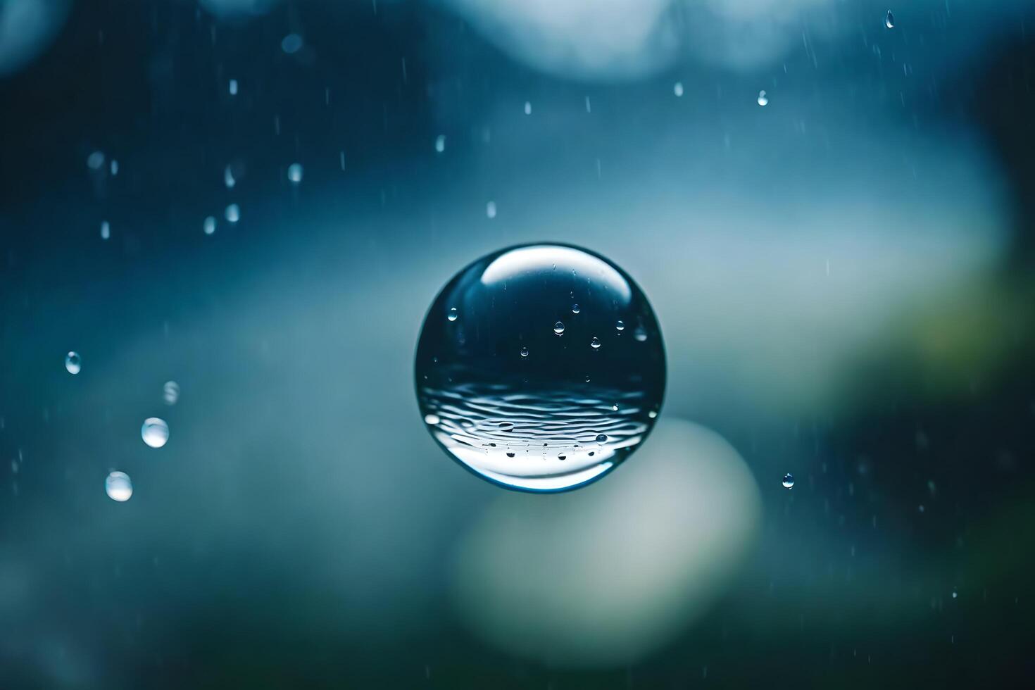 AI generated a drop of water on a window photo