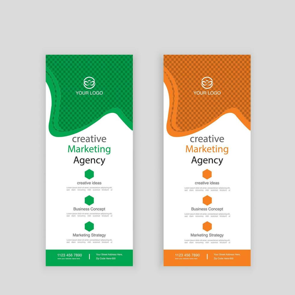 modern corporate rack card design vector