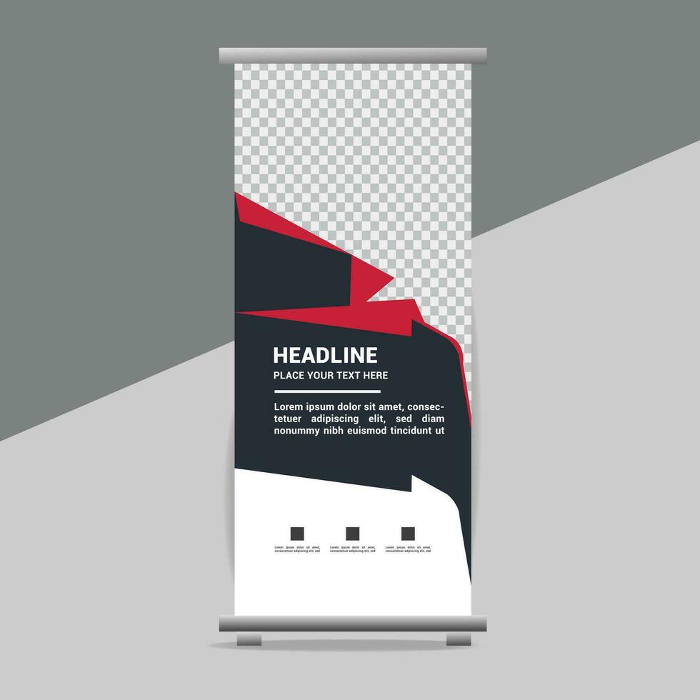 business roll up banner design display standee for presentation purpose vector