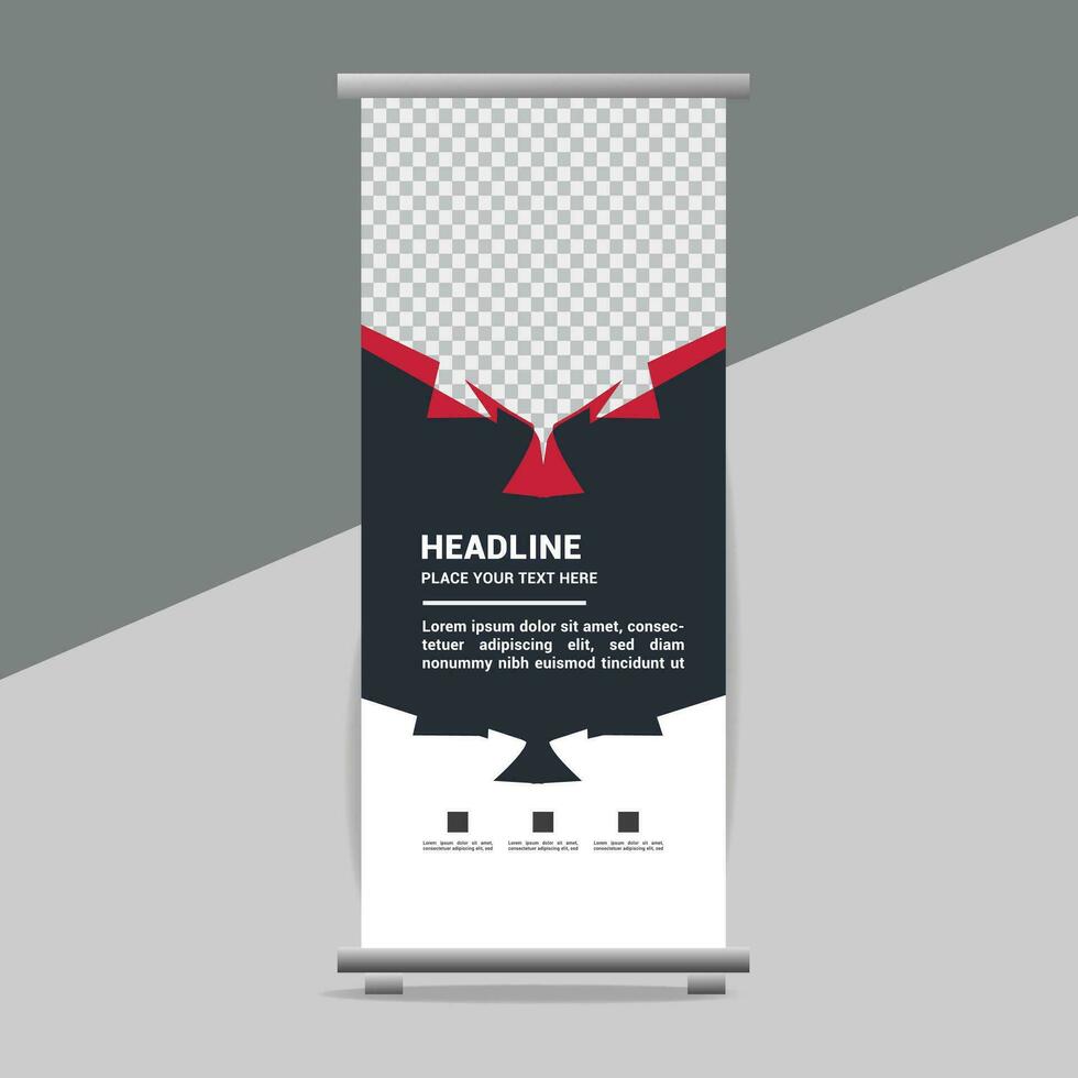 business roll up banner design display standee for presentation purpose vector