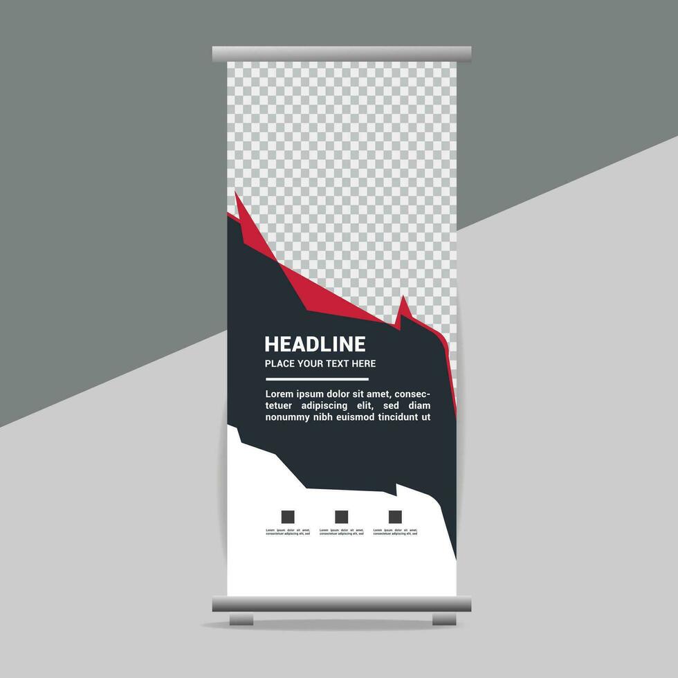 business roll up banner design display standee for presentation purpose vector