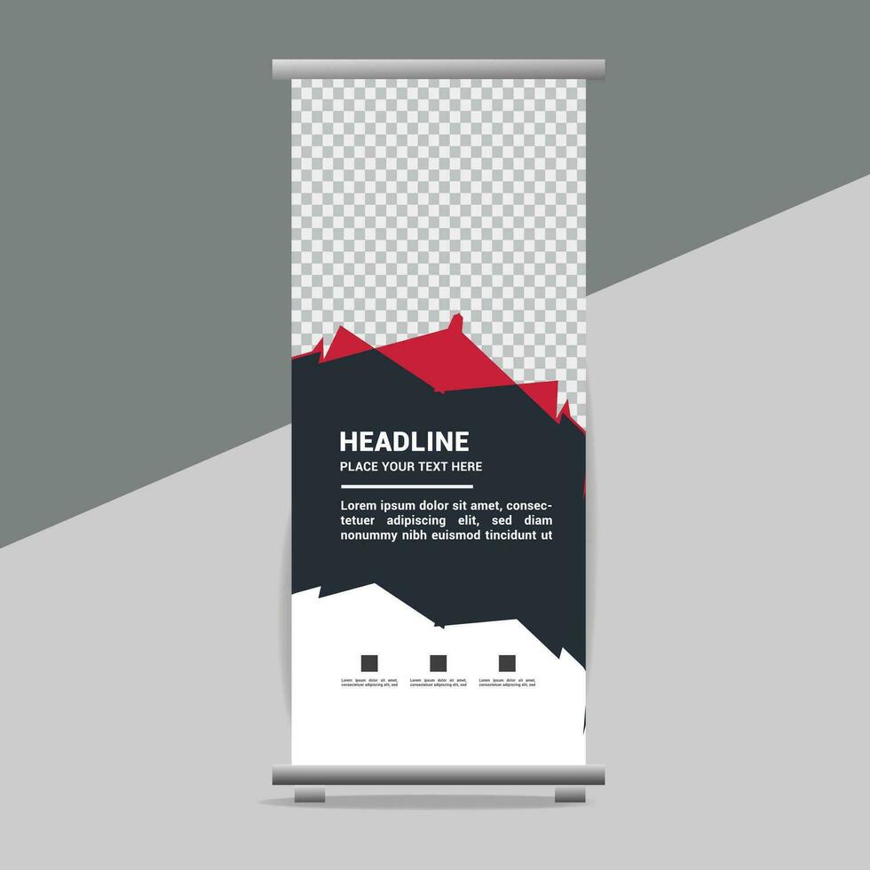 business roll up banner design display standee for presentation purpose vector