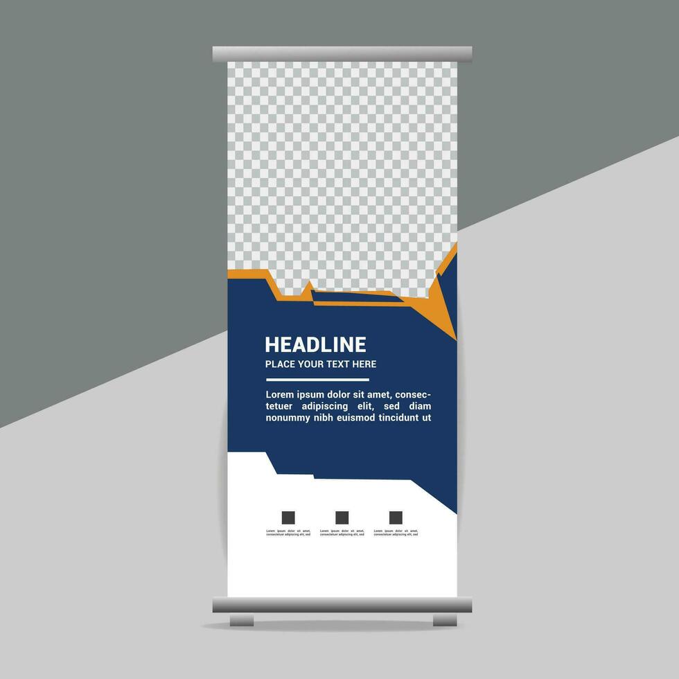 business roll up banner design display standee for presentation purpose vector