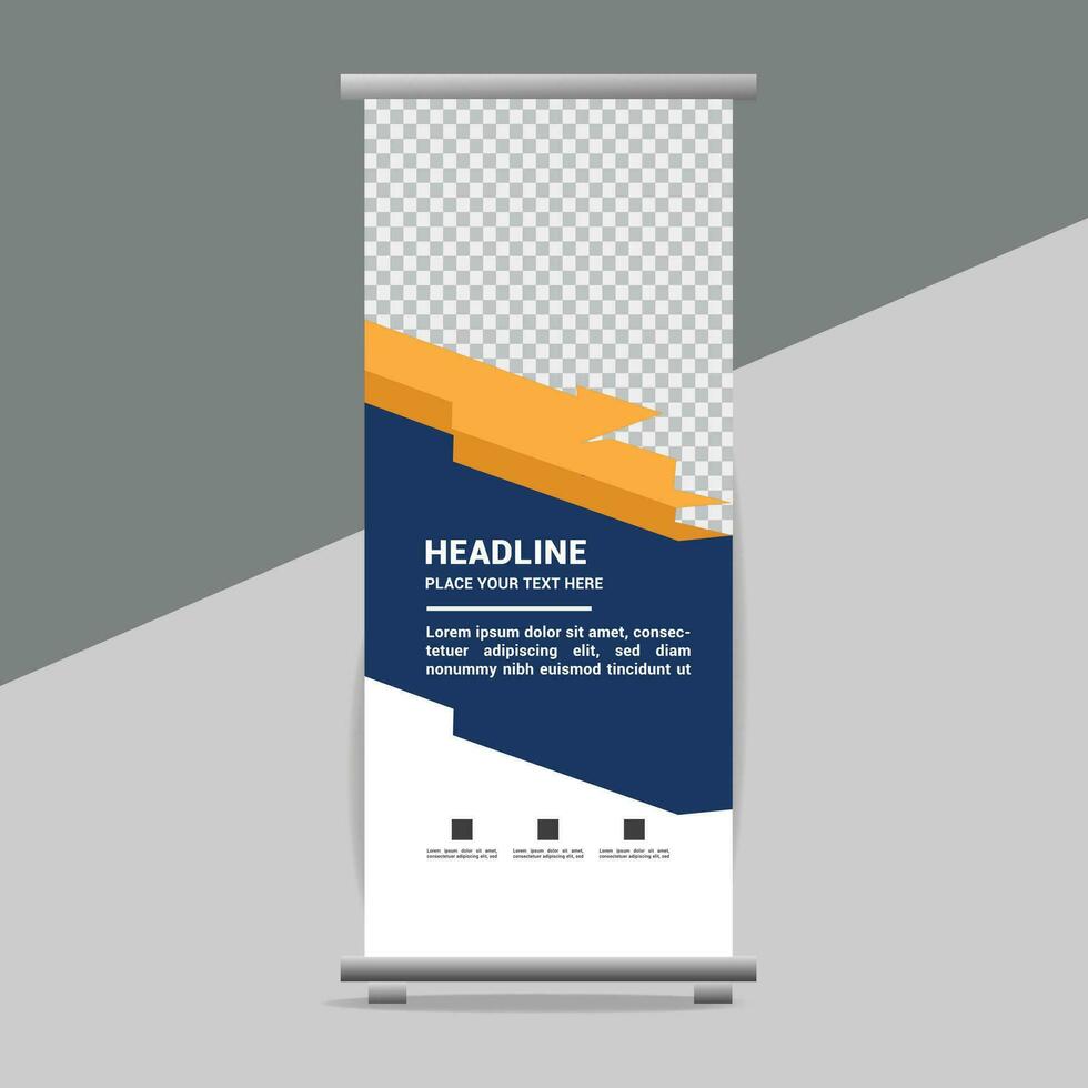 business roll up banner design display standee for presentation purpose vector