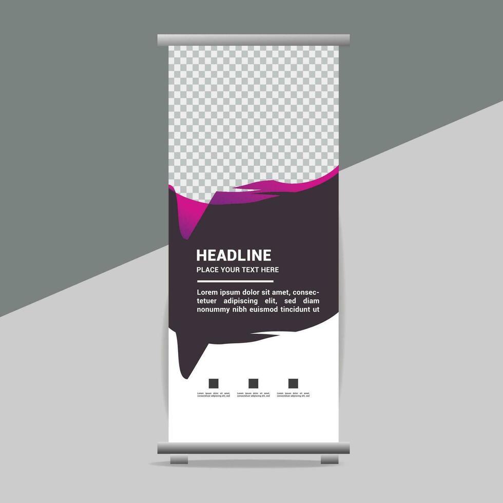 business roll up banner design display standee for presentation purpose vector