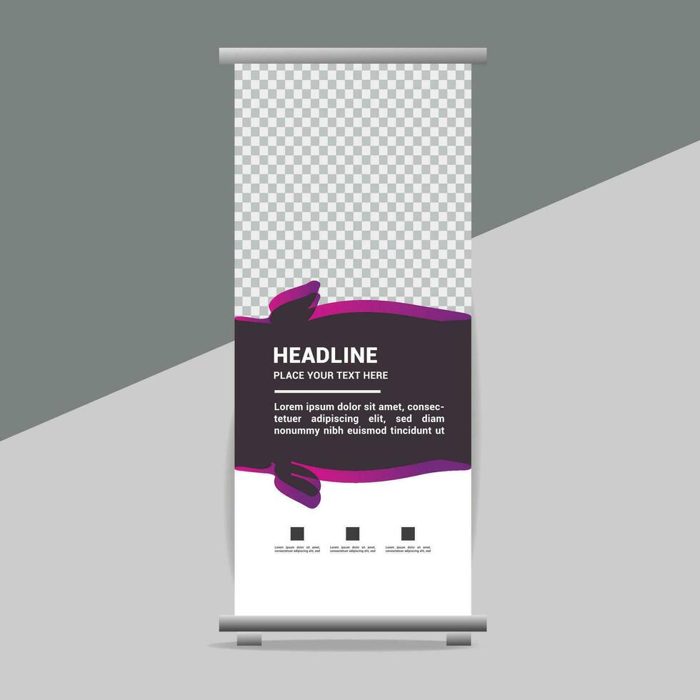 business roll up banner design display standee for presentation purpose vector