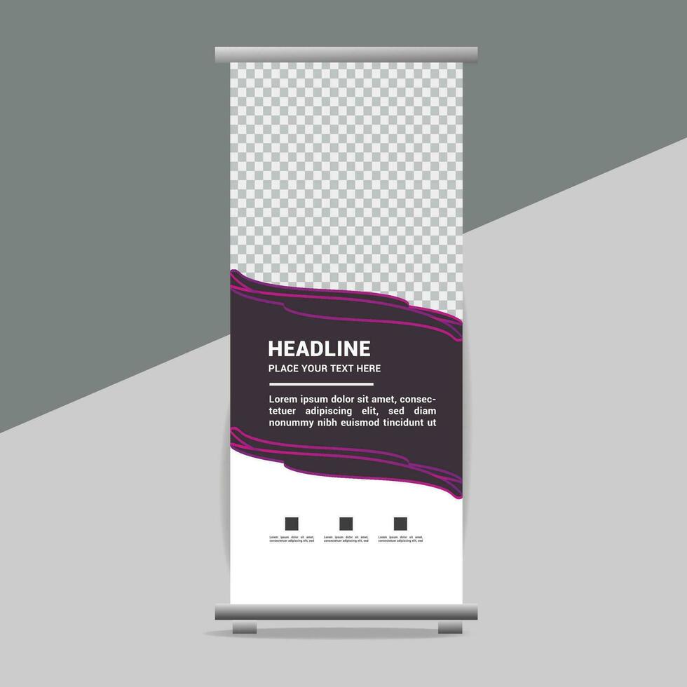 business roll up banner design display standee for presentation purpose vector