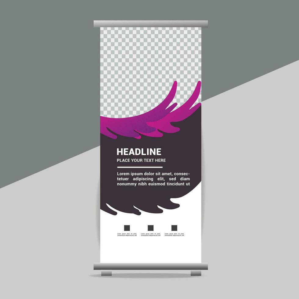 business roll up banner design display standee for presentation purpose vector