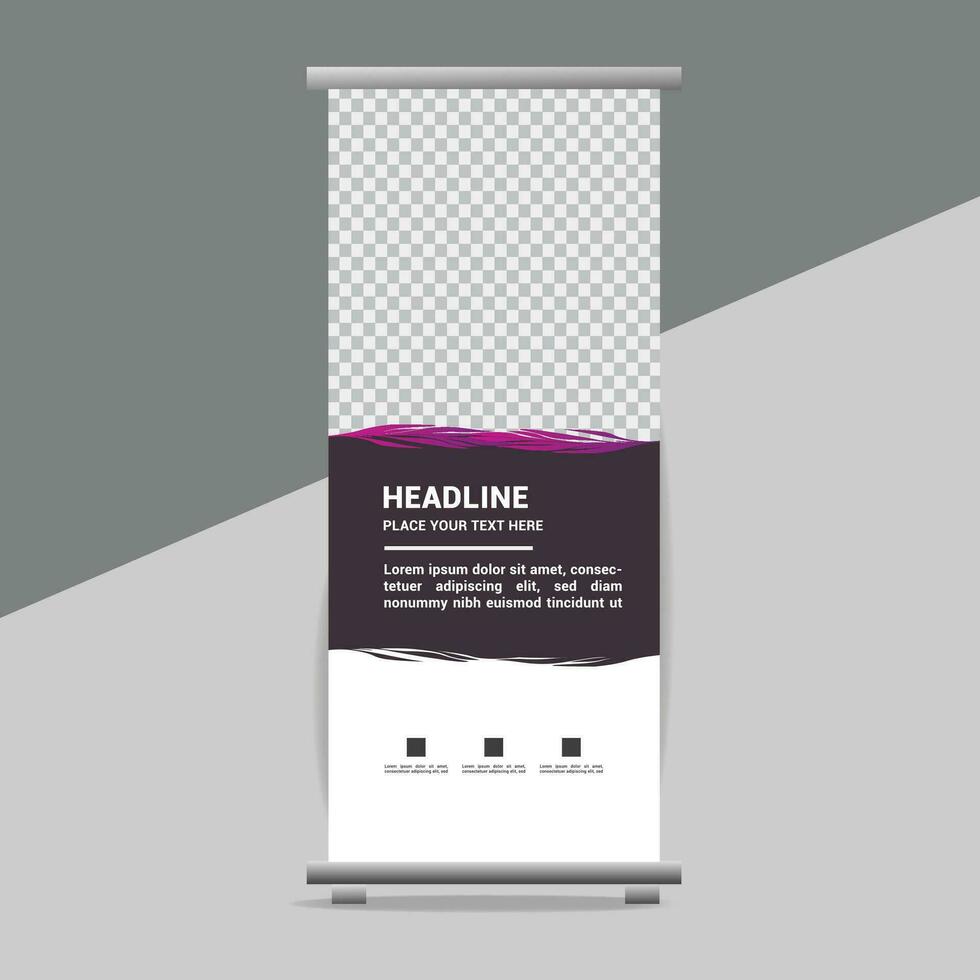 business roll up banner design display standee for presentation purpose vector