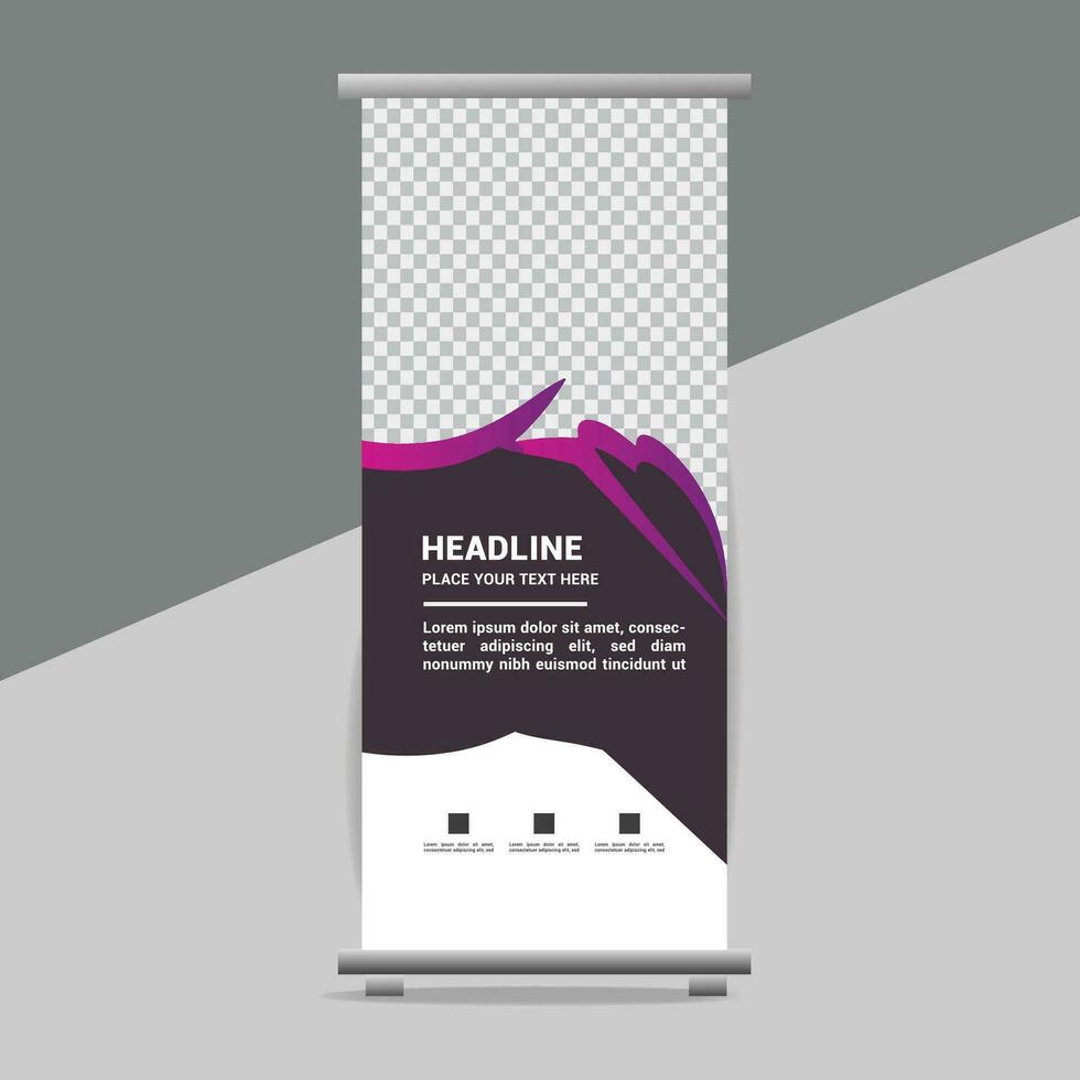 business roll up banner design display standee for presentation purpose vector