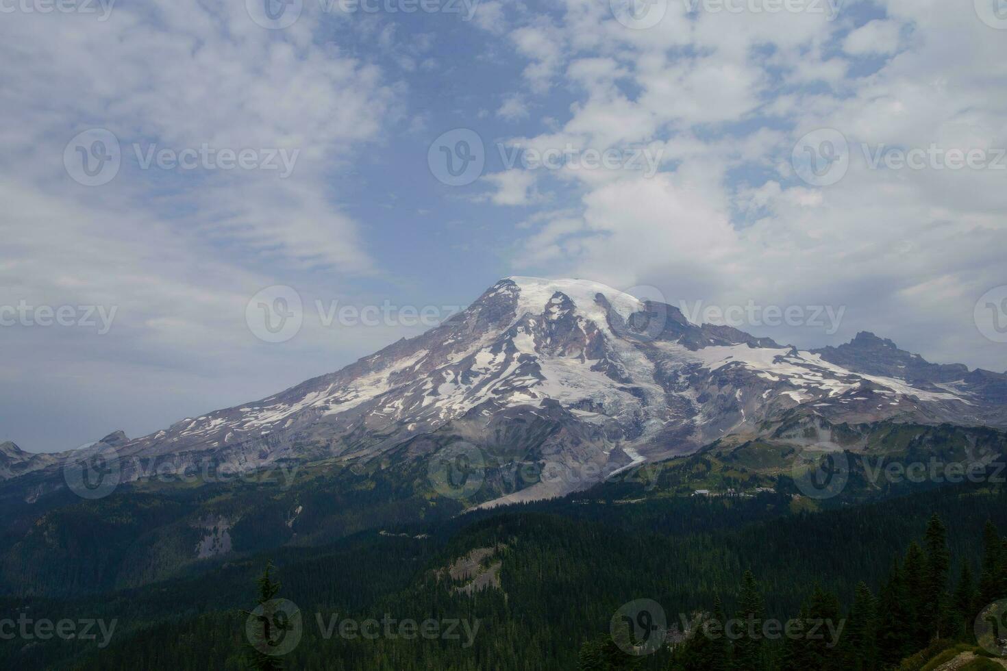 South face and glaciers of Mt. Rainier photo