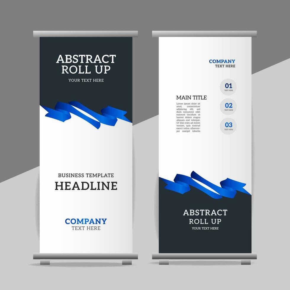 creative vector blue ribbon roll up