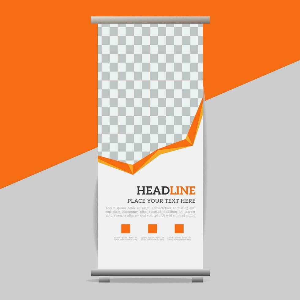 business roll up banner design display standee for presentation purpose vector