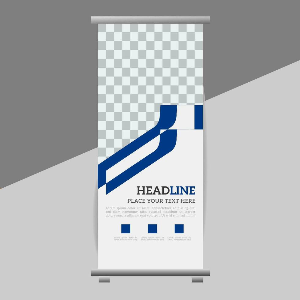 business roll up banner design display standee for presentation purpose vector