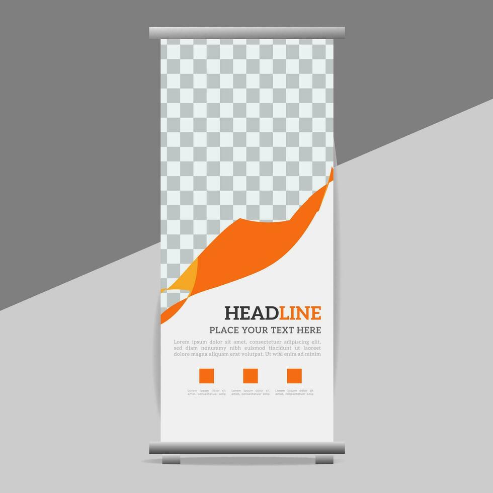 business roll up banner design display standee for presentation purpose vector