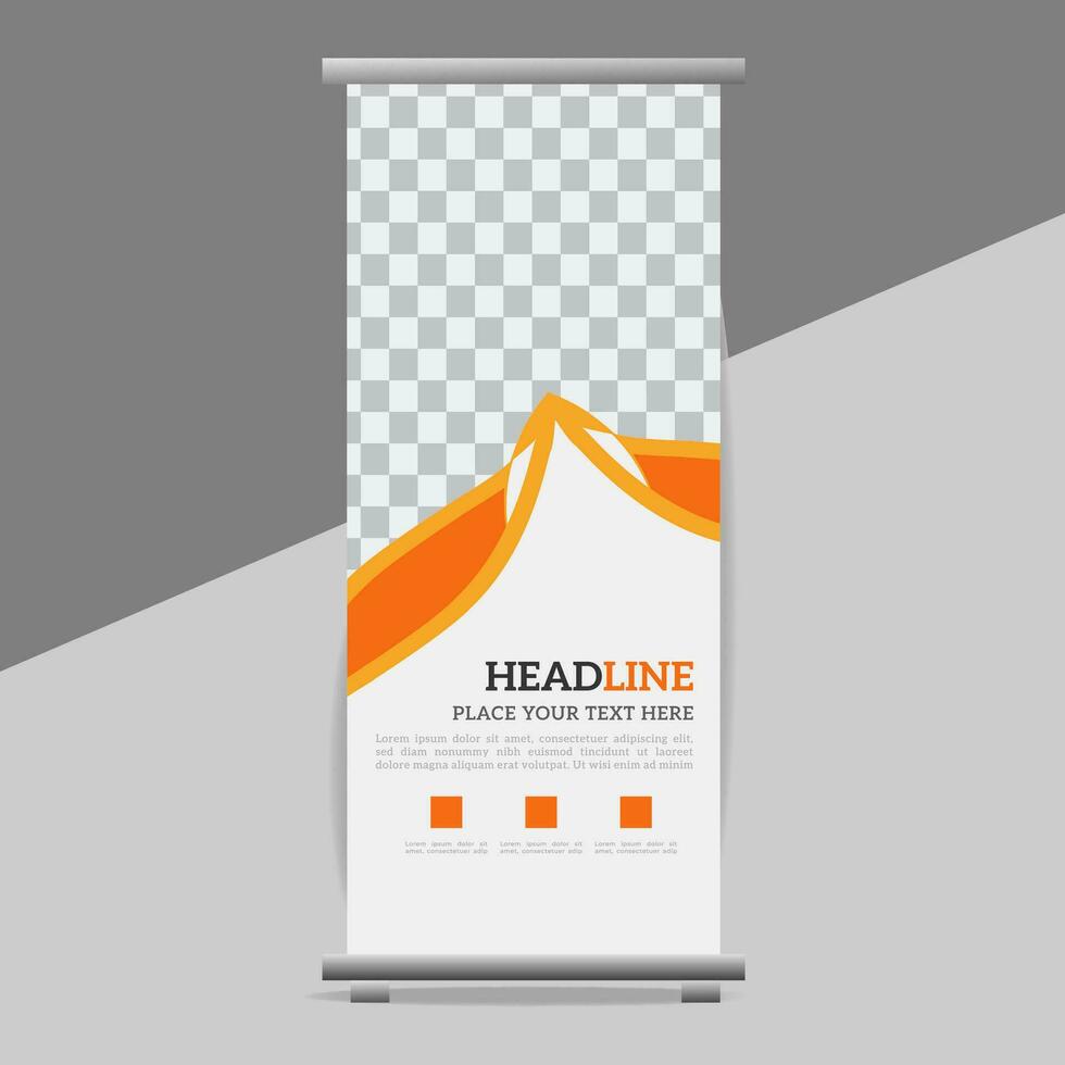 business roll up banner design display standee for presentation purpose vector