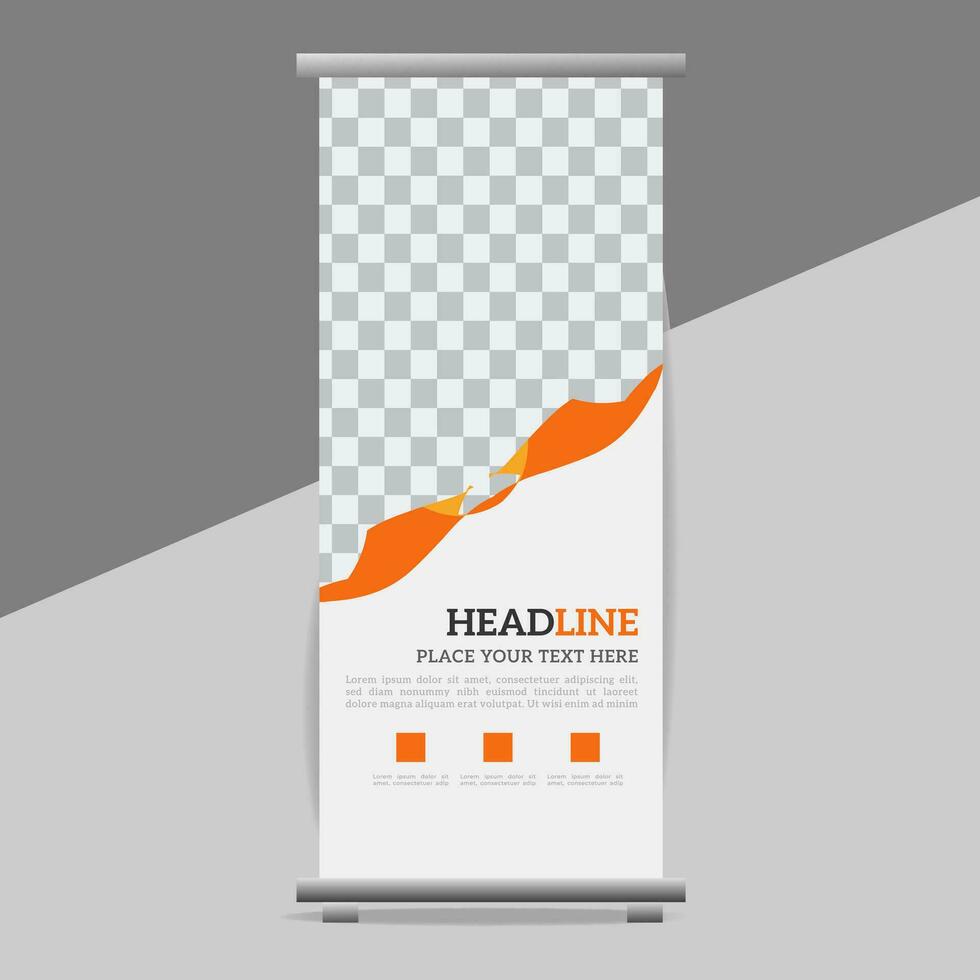 business roll up banner design display standee for presentation purpose vector