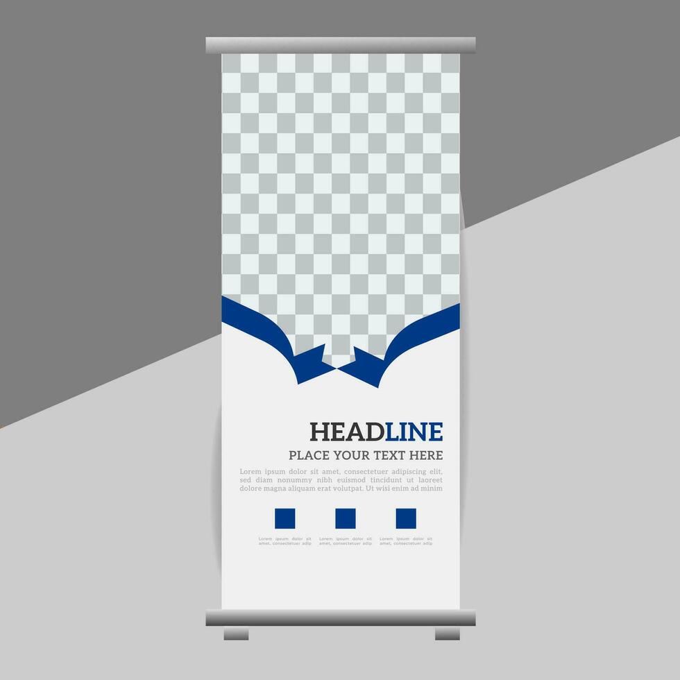 business roll up banner design display standee for presentation purpose vector