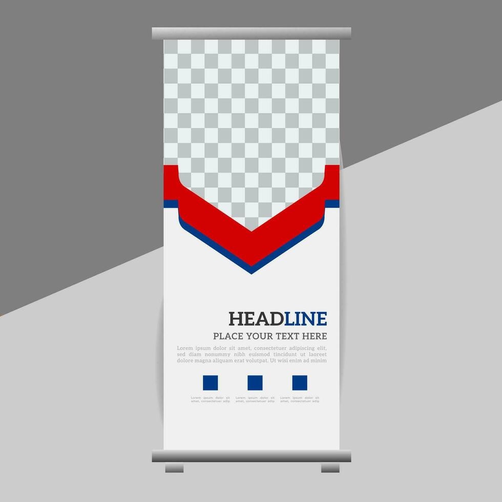business roll up banner design display standee for presentation purpose vector