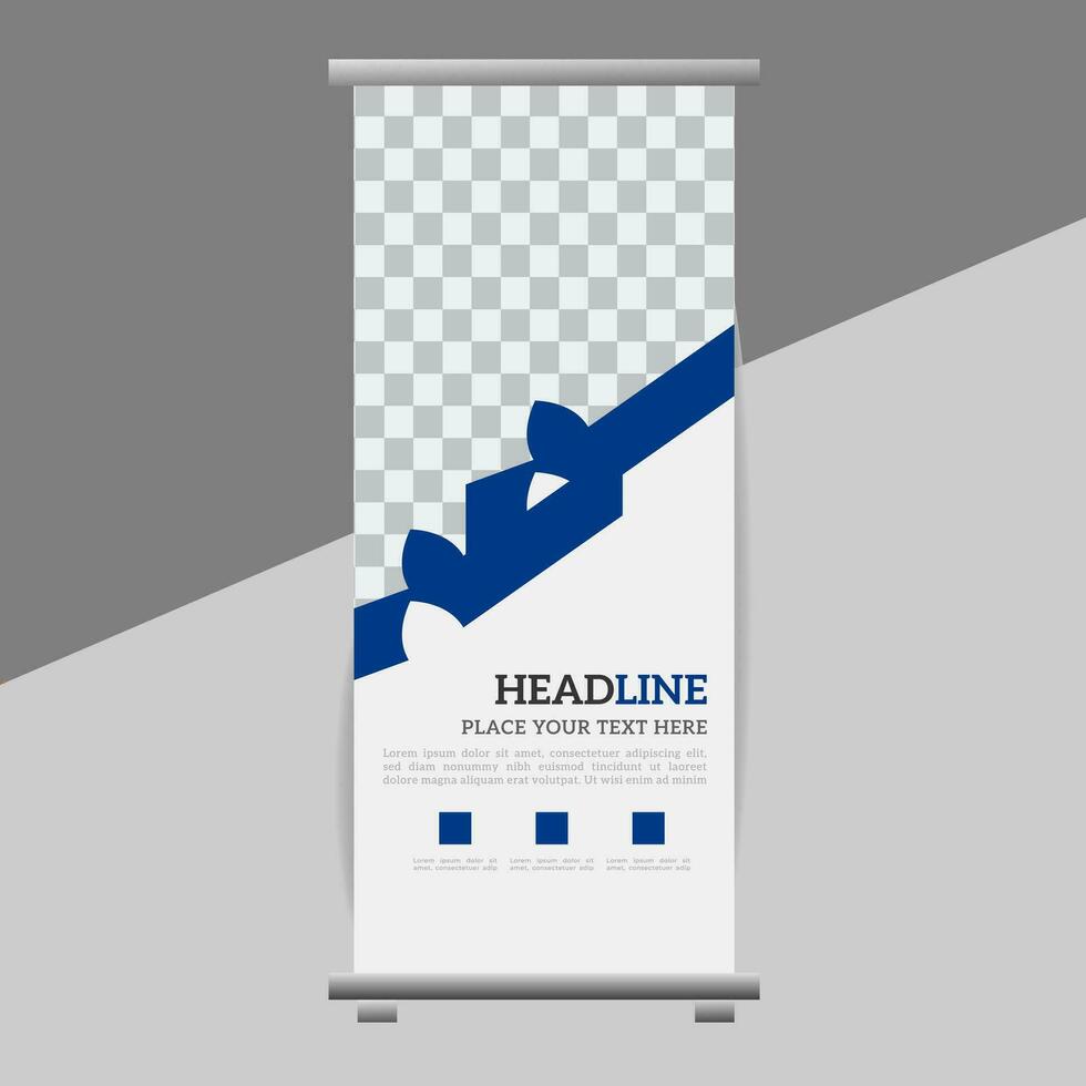 business roll up banner design display standee for presentation purpose vector