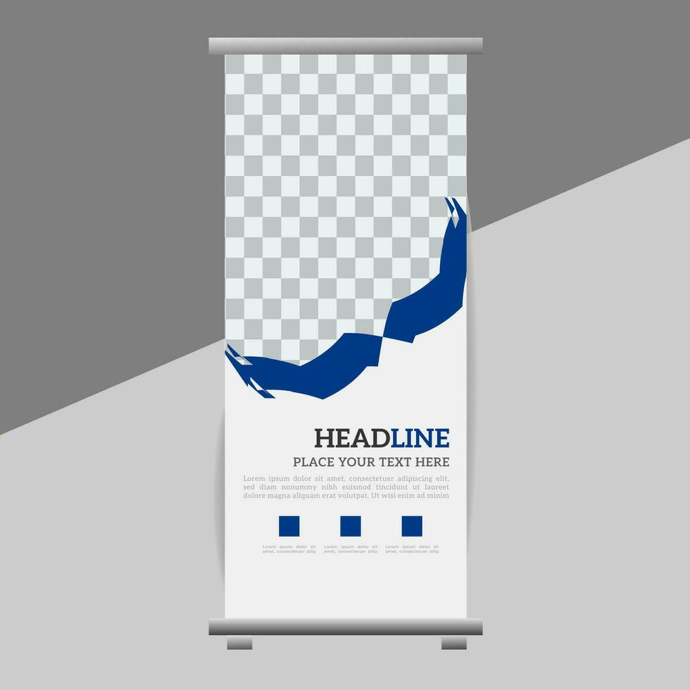 business roll up banner design display standee for presentation purpose vector