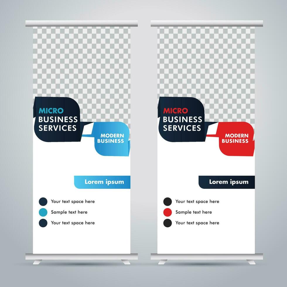 Modern roll up banner design template. flyer. pull up. presentation. brochure. poster. advertisement. print media vector