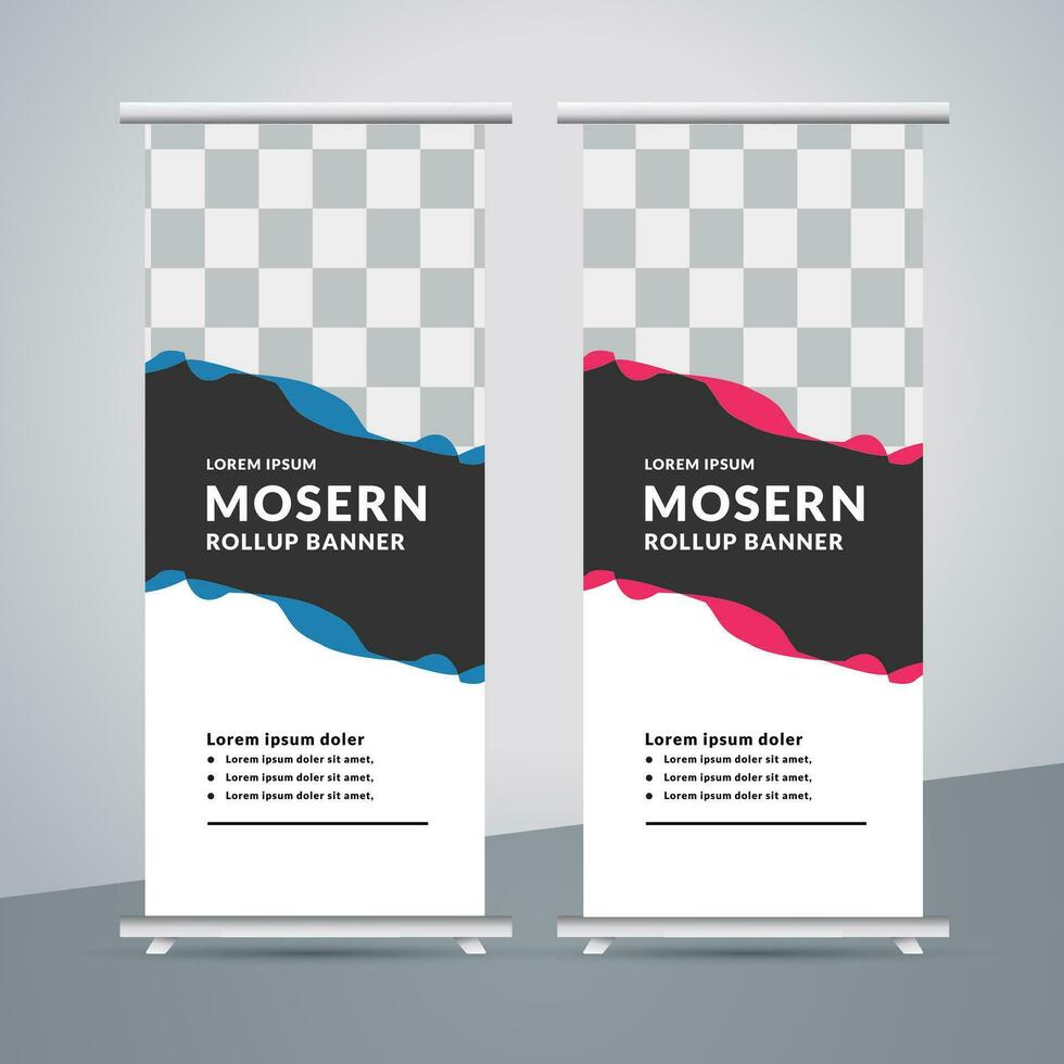 business roll up banner design display standee for presentation purpose vector