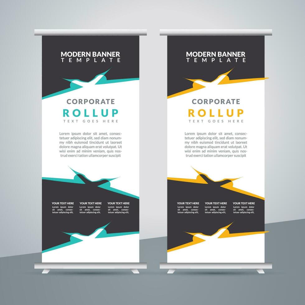 business roll up banner design display standee for presentation purpose vector