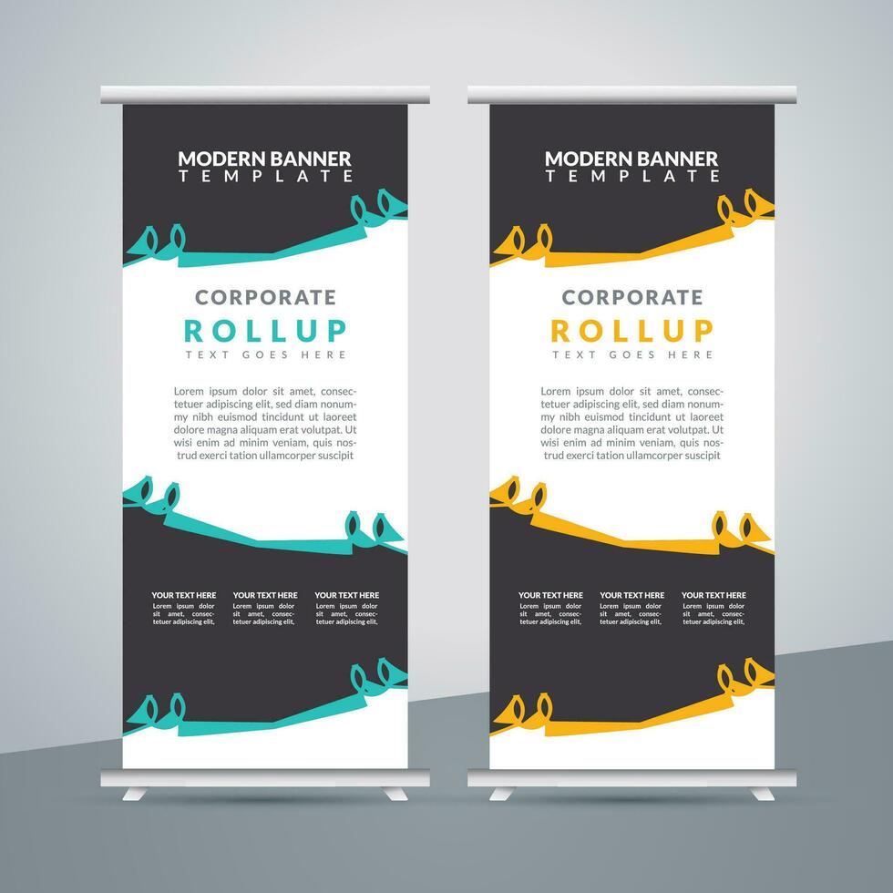 business roll up banner design display standee for presentation purpose vector