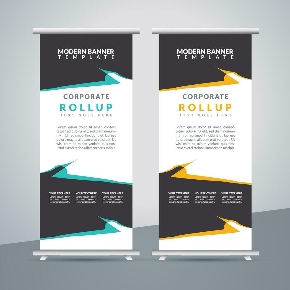 business roll up banner design display standee for presentation purpose vector