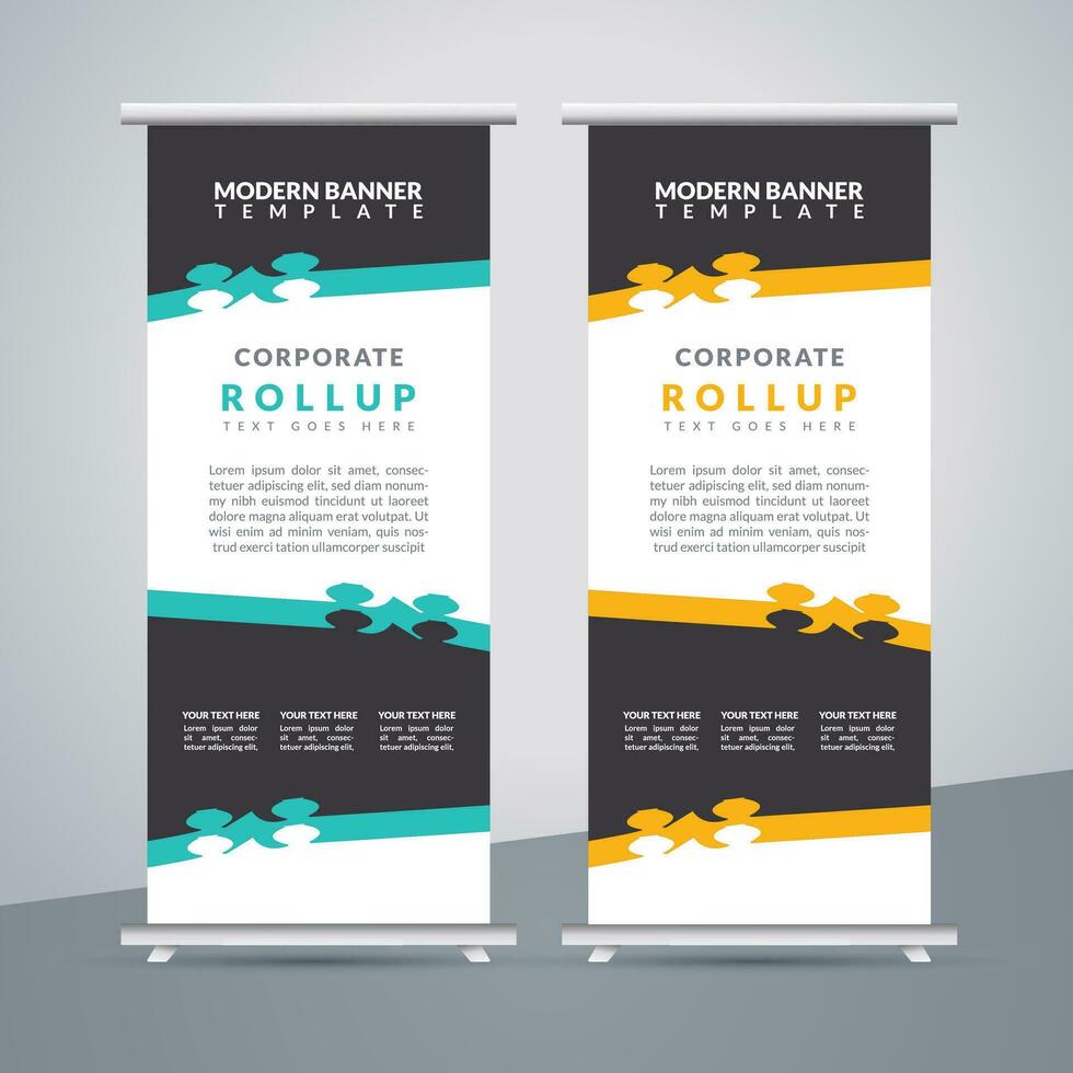 business roll up banner design display standee for presentation purpose vector