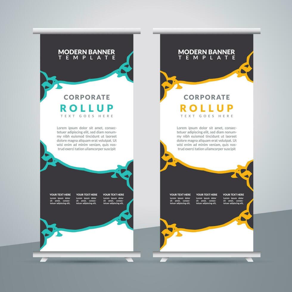 business roll up banner design display standee for presentation purpose vector