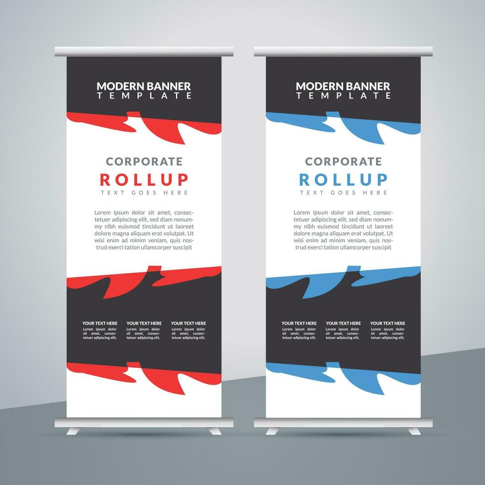 business roll up banner design display standee for presentation purpose vector