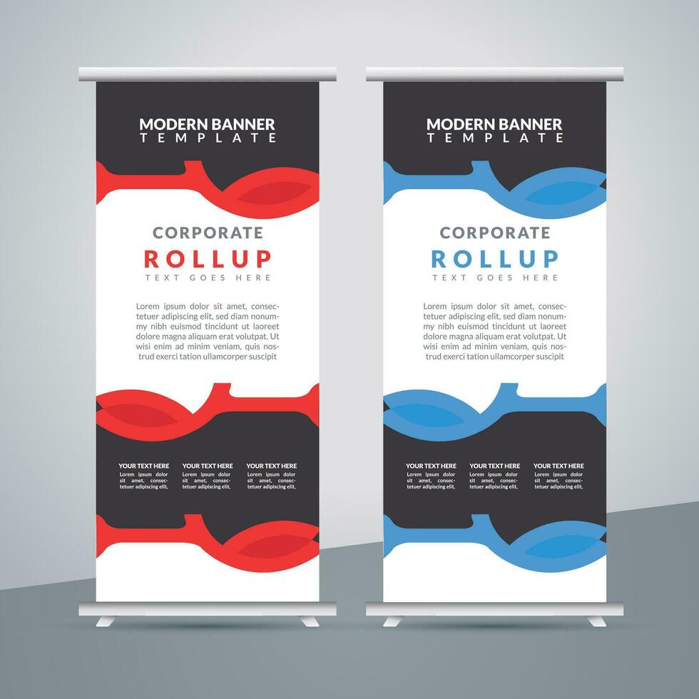 business roll up banner design display standee for presentation purpose vector