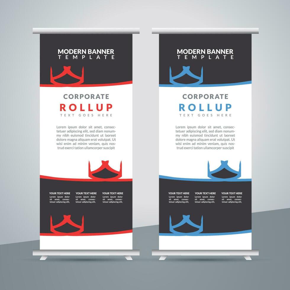 business roll up banner design display standee for presentation purpose vector