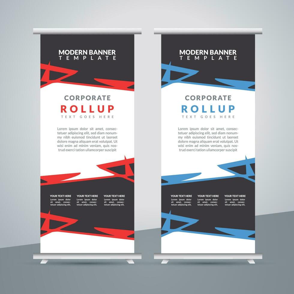 business roll up banner design display standee for presentation purpose vector